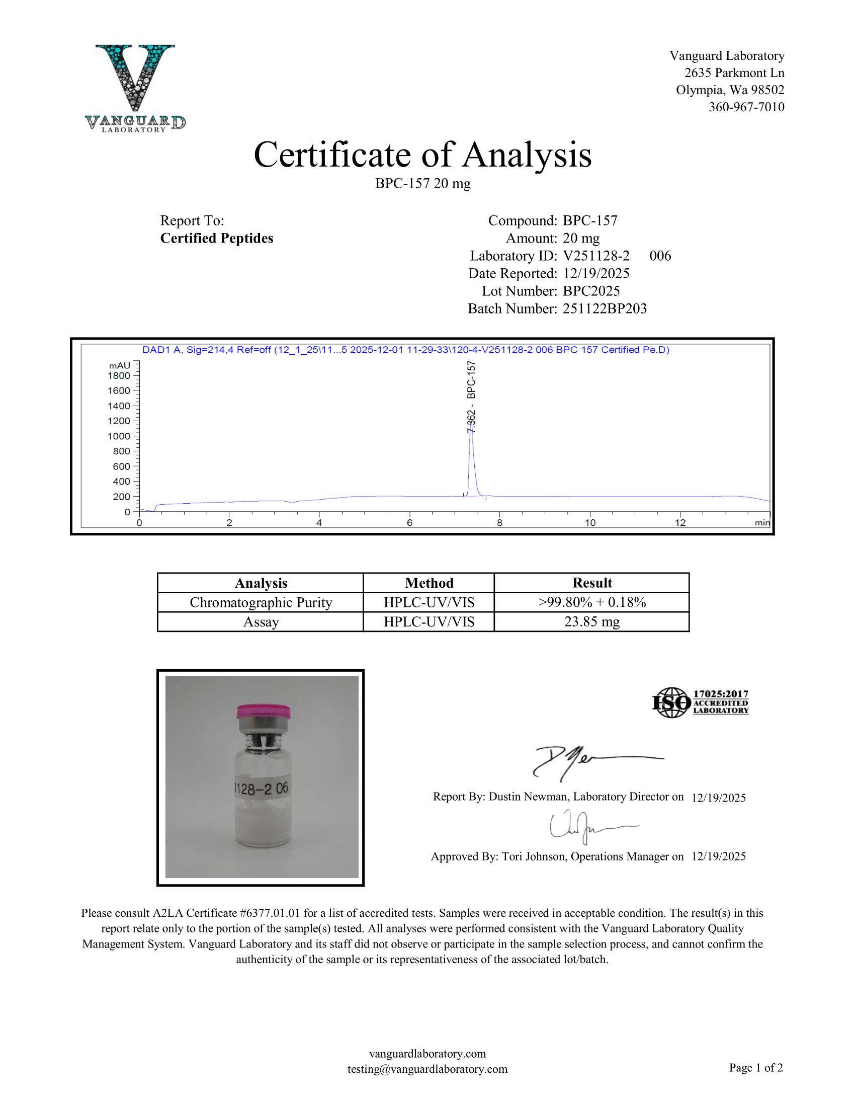 BPC-157 20 MG - Image 2